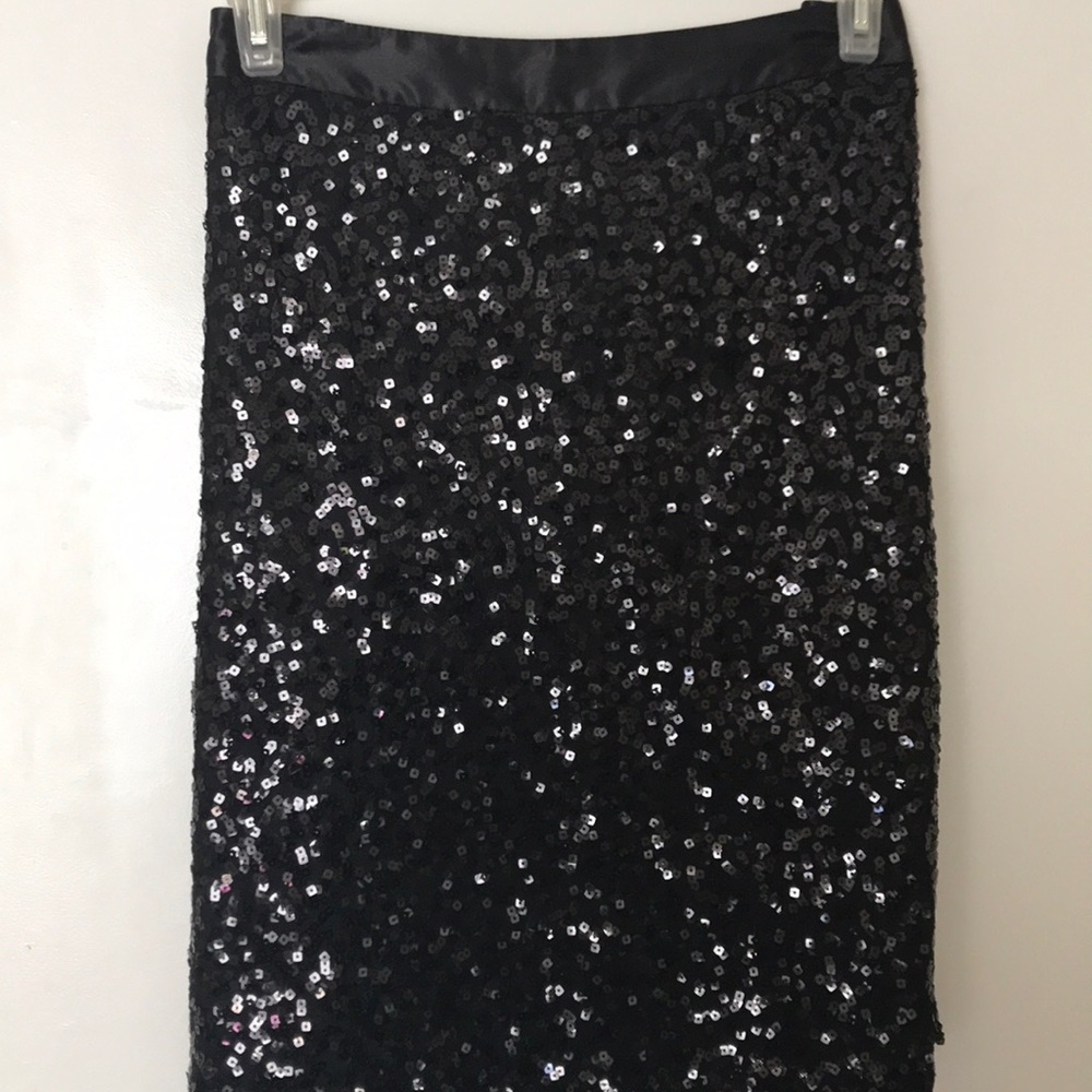 Black Sequins Skirt